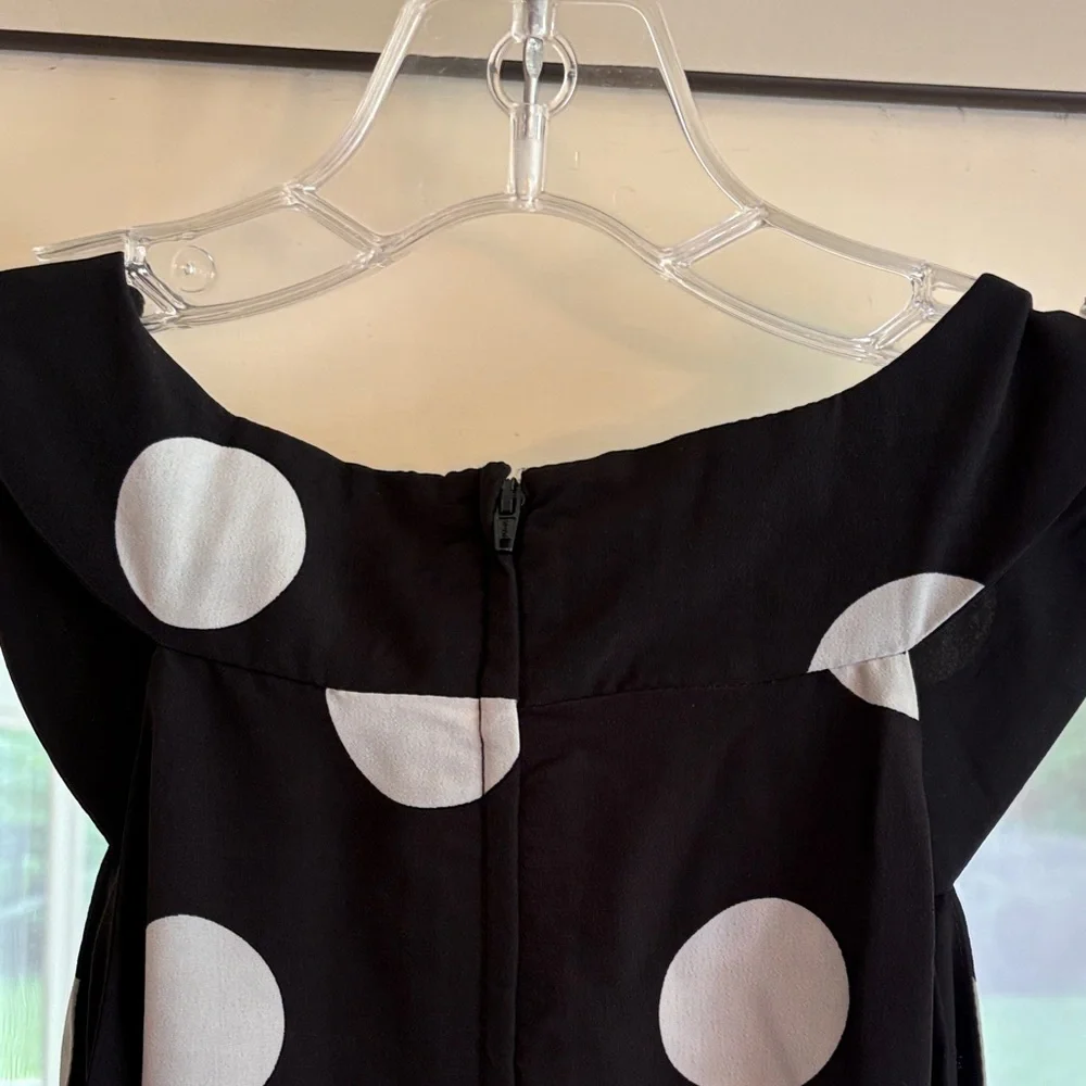 Couer De Vague Black and White Polka Dot Dress - Picture 5 of 8